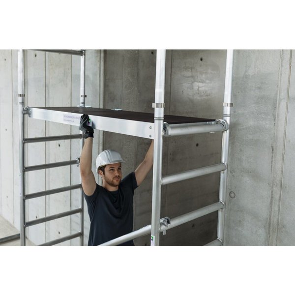 Günzburger Steigtechnik Rollgerüst 0,75 x 1,80 m mit Fahrbalken Plattformhöhe 5,78 m