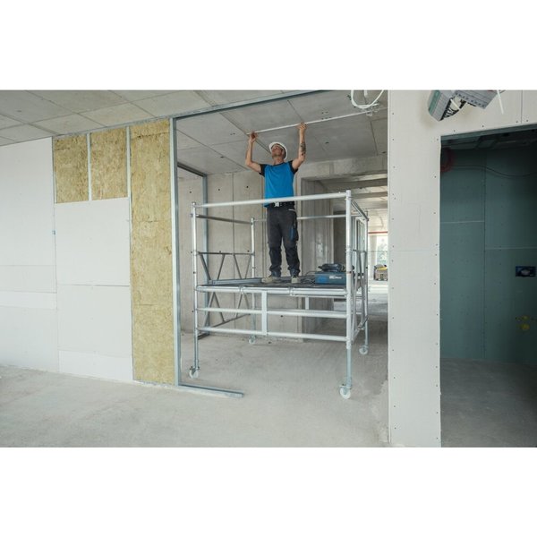 Günzburger Steigtechnik Klappgerüst mit Dreifach-Plattform teleskopierbar Arbeitshöhe 3,60 m