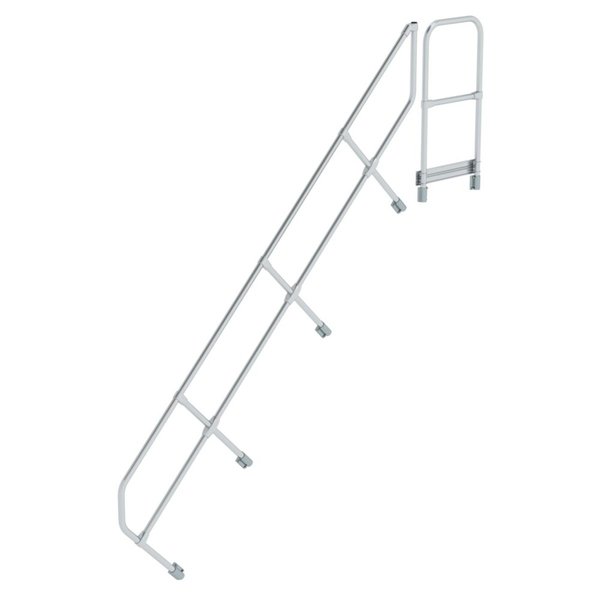 Günzburger Steigtechnik Zweiter Handlauf für Treppe mit Plattform 45° 11 Stufen