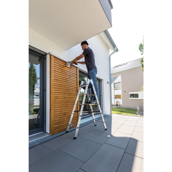 Günzburger Steigtechnik Sprossen-Stehleiter 2x9 Sprossen