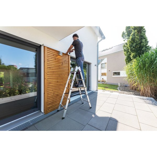 Günzburger Steigtechnik Sprossen-Stehleiter 2x5 Sprossen