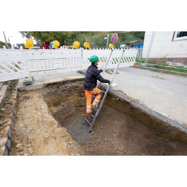 Günzburger Steigtechnik Stufen-Baugrubenleiter 4 Stufen