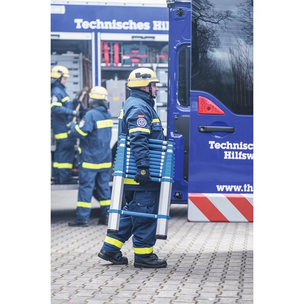 Günzburger Steigtechnik Teleskopleiter blau DIN EN 1147  Länge 3500 mm