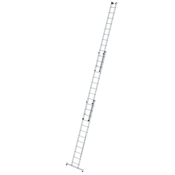 Günzburger Steigtechnik Mehrzweckleiter 3-teilig mit nivello®-Traverse und Wandlaufrollen 3x12 Sprossen