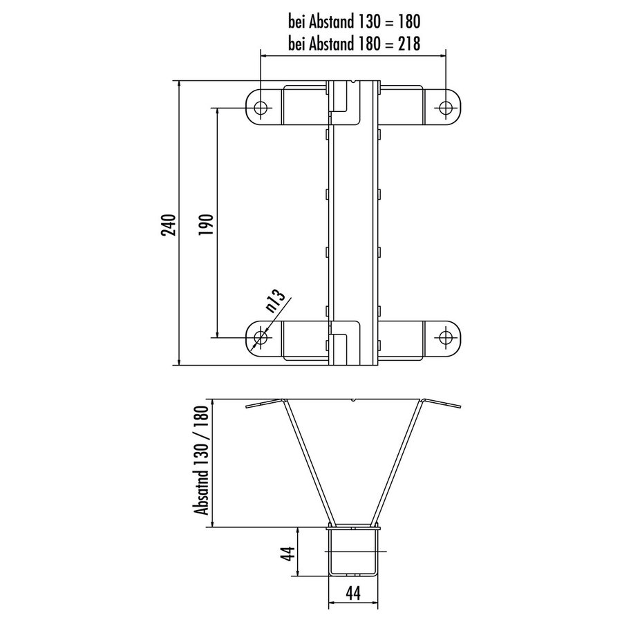 Hailo Professional Führungshülse Typ ECONORM  44x44 mm/140 mm