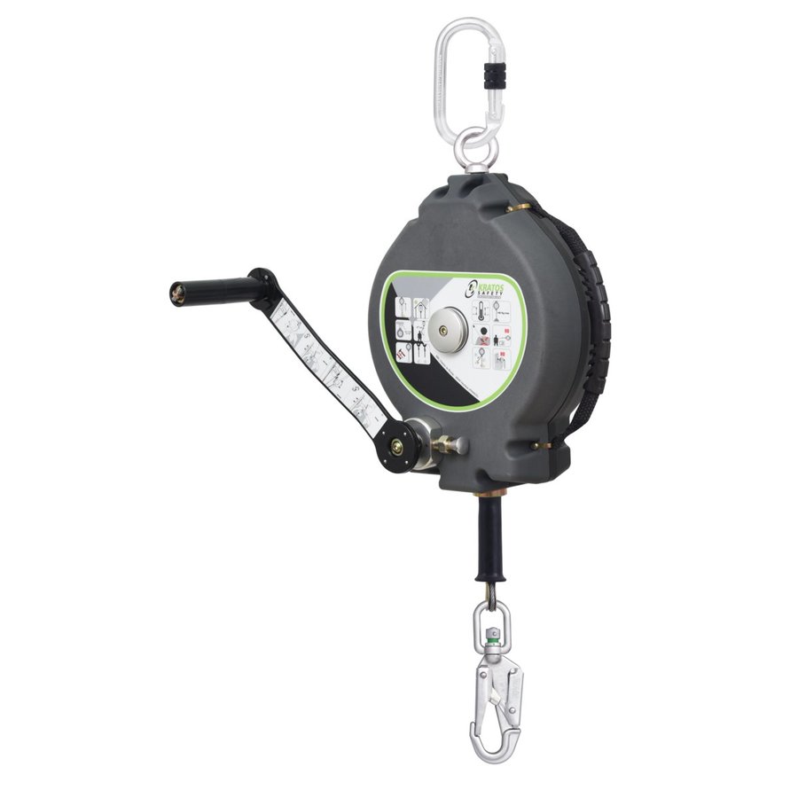 FUNCKE Höhensicherungsgerät mit Rettungskurbel Typ HX-S Hub Stahlseil Ø4,5 mm, Länge 30 m