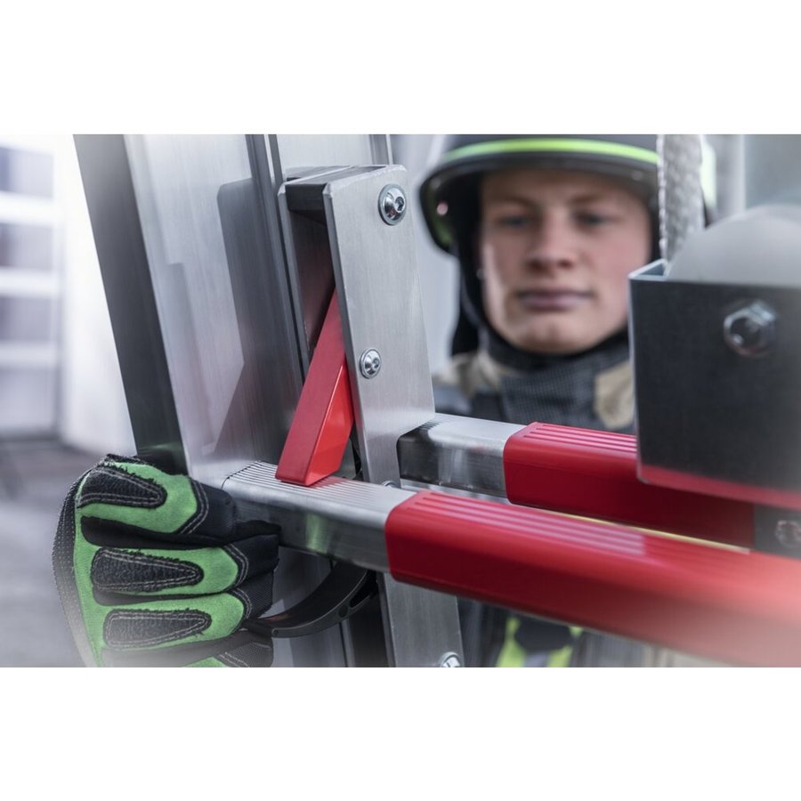 Günzburger Steigtechnik Seilzugleiter 2-teilig mit Stützen DIN EN 1147