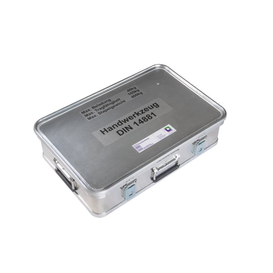 Günzburger Steigtechnik Kasten mit Trennsystem und Beschriftung "Handwerkzeug" Größe 3