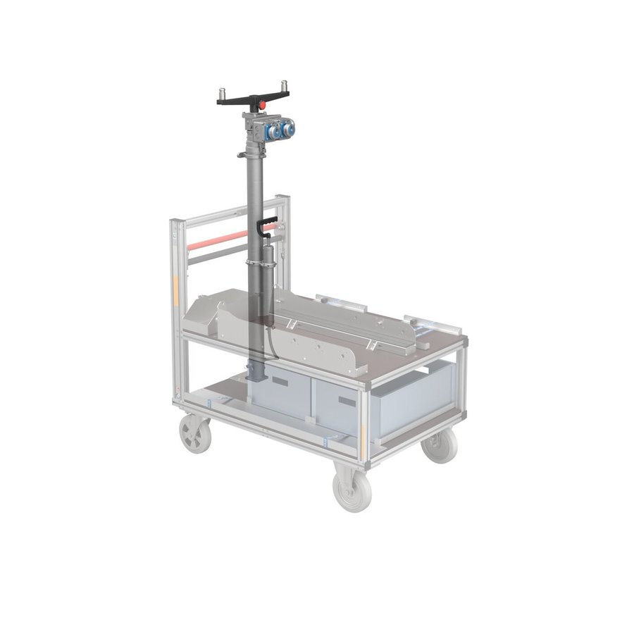 Günzburger Steigtechnik Lichtmast 3,5 m für Rollcontainer Strom-Licht