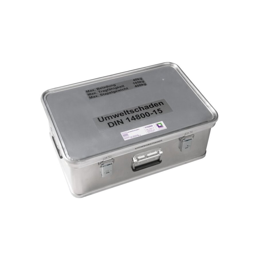 Günzburger Steigtechnik Kasten mit Beschriftung  "Umweltschaden" Größe 1