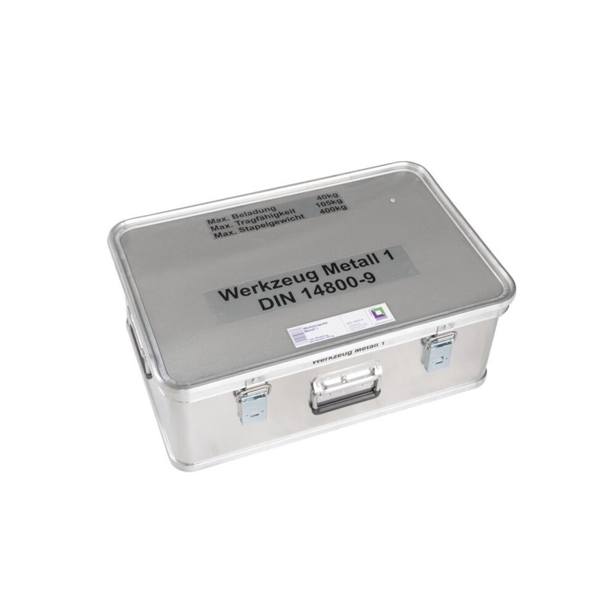 Günzburger Steigtechnik Kasten mit Einlagen und Inhalt "Werkzeugsatz Metall 1" Größe 3