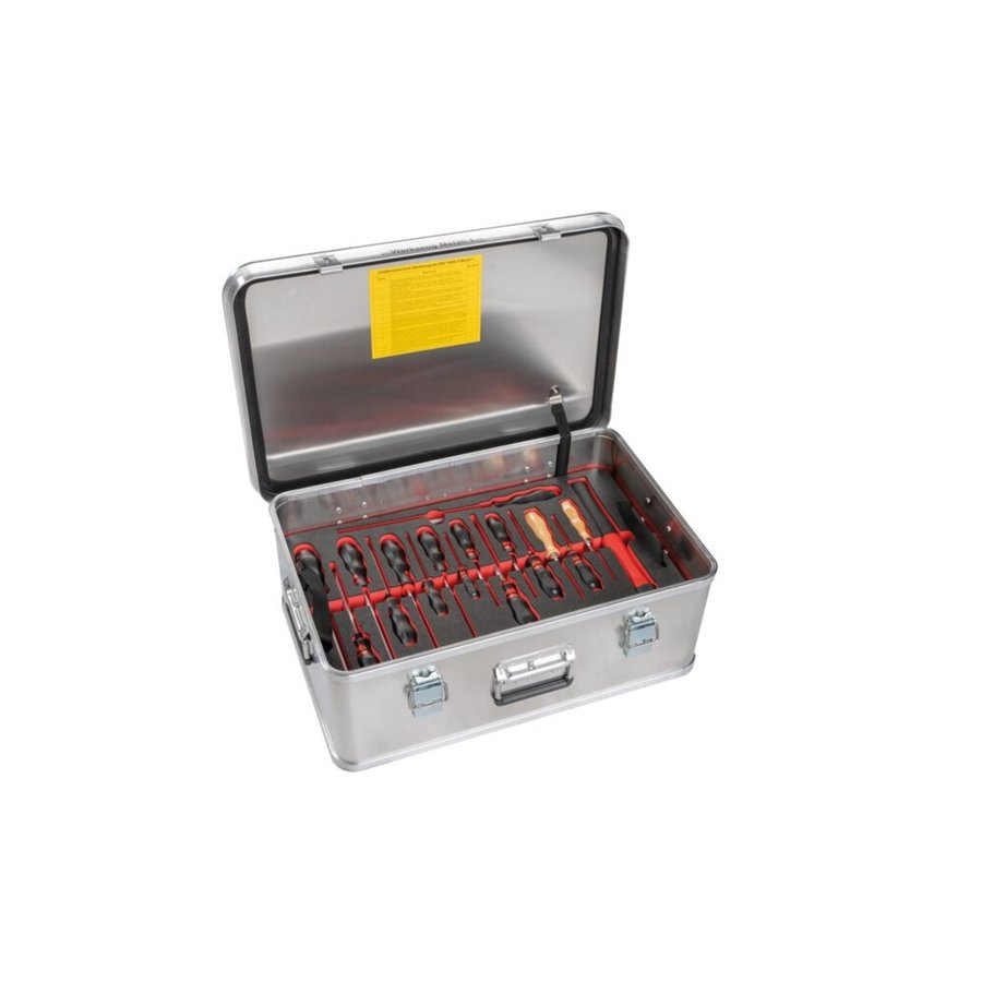 Günzburger Steigtechnik Kasten mit Einlagen und Inhalt "Werkzeugsatz Metall 1" Größe 3