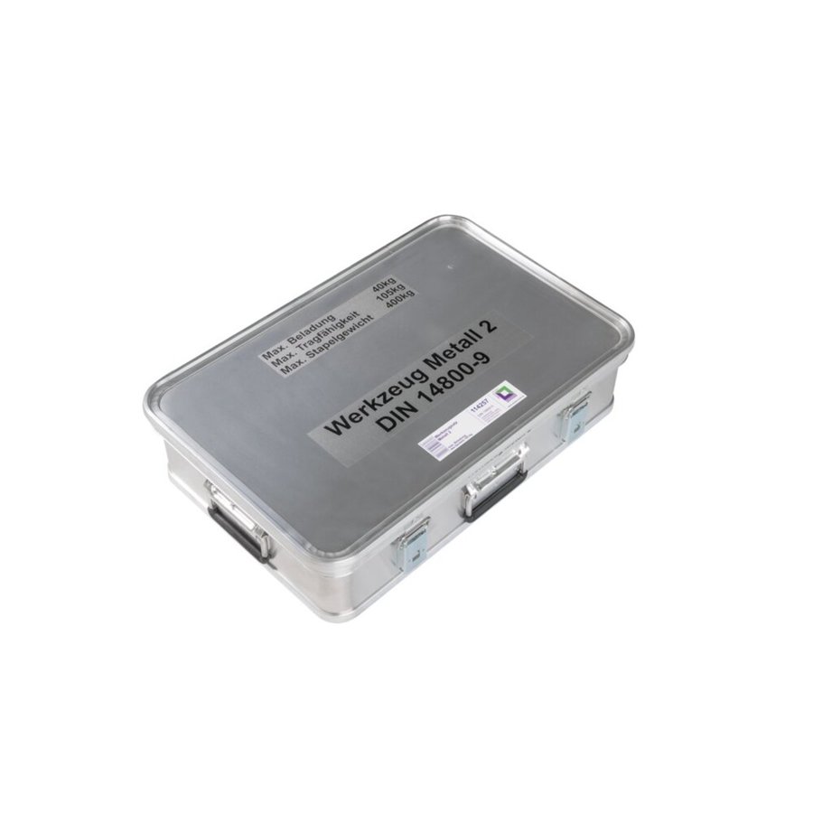 Günzburger Steigtechnik Kasten mit Einlagen und Inhalt "Werkzeugsatz Metall 2" Größe 3