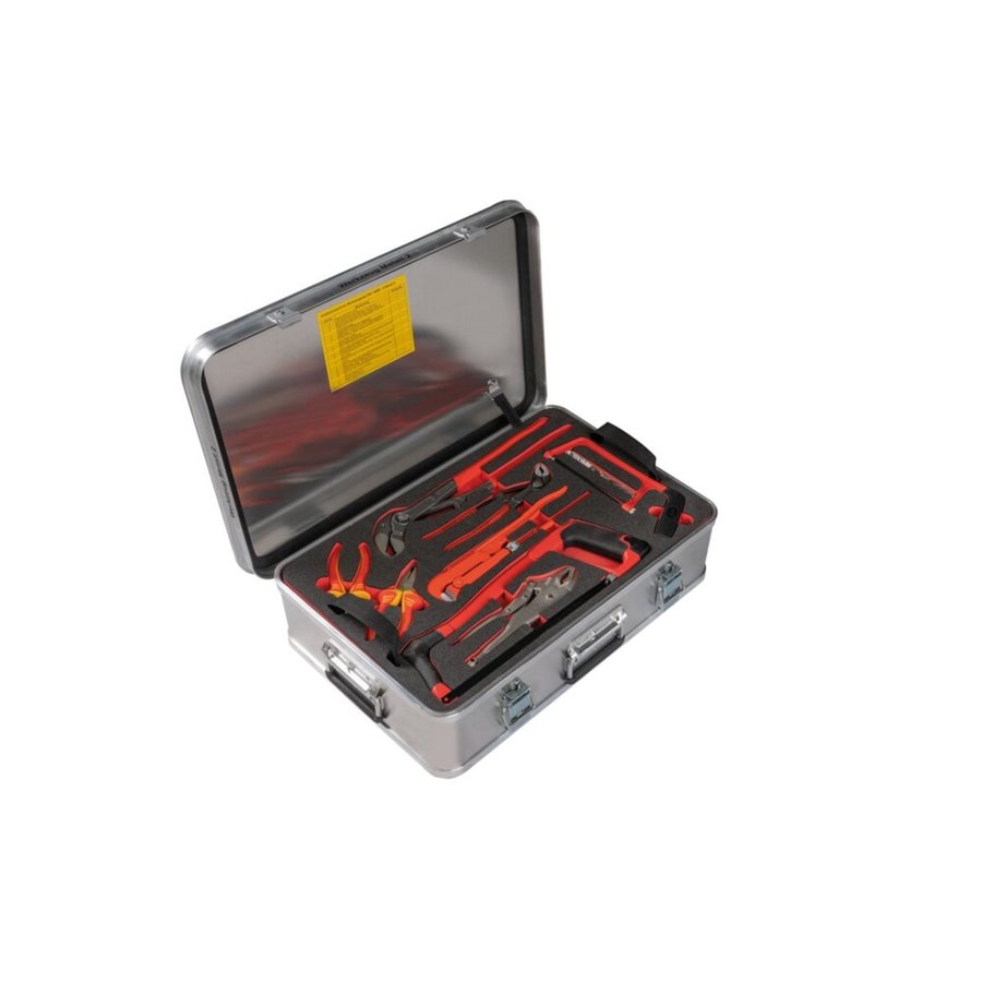 Günzburger Steigtechnik Kasten mit Einlagen und Inhalt "Werkzeugsatz Metall 2" Größe 3