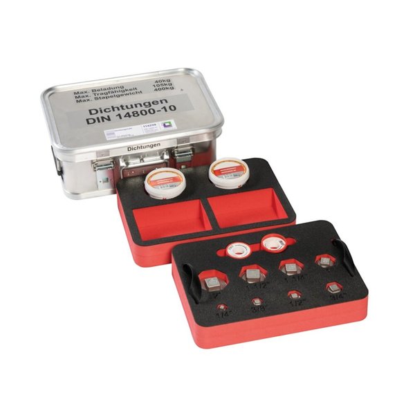 Günzburger Steigtechnik Kasten mit Einlagen und Inhalt "Dichtungssatz" Größe 4