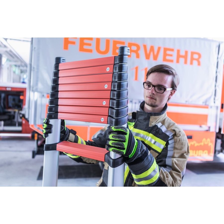 Günzburger Steigtechnik Teleskopleiter Rescue Line schwarz 4,1m