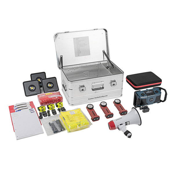 Günzburger Steigtechnik Kasten mit Inhalt "Notfalltreffpunkt"