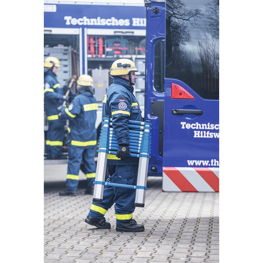 Günzburger Steigtechnik Teleskopleiter rot DIN EN 1147  Länge 3500 mm