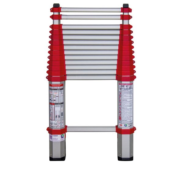 Günzburger Steigtechnik Teleskopleiter EU rot DIN EN 1147  Länge 3500 mm