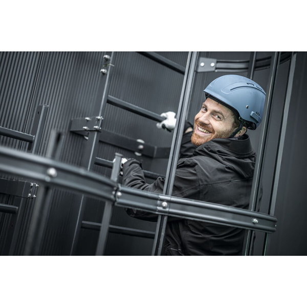 Günzburger Steigtechnik Mehrzügige Steigleiter mit Rückenschutz (Bau) Aluminium eloxiert 13,80m