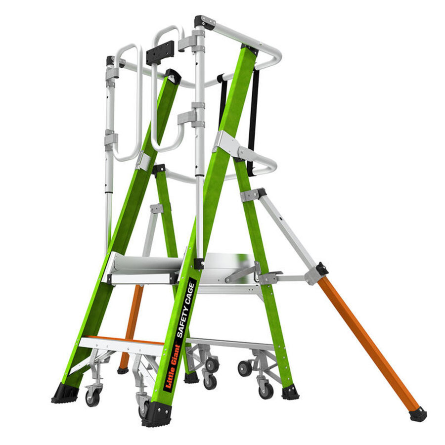 Little Giant Safety Cage 2' EN Fiberglass Ladder