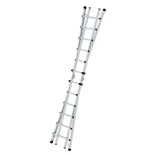 Günzburger Steigtechnik Teleskopleiter 4-teilig ohne Traverse 4x6 Sprossen