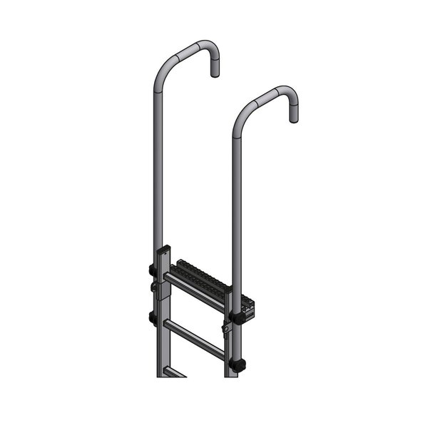 Hailo Professional Ausstiegsholmbügel für Holm 40x20 mm, Edelstahl 1.4301 kurz