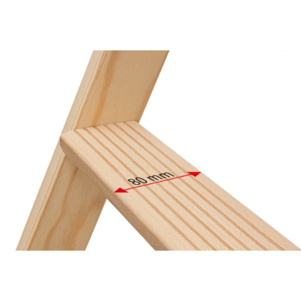 Hymer Holz-Stufenstehleiter, beidseitig begehbar 2x4