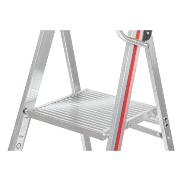 Hymer Plattformleiter mit Handlauf und Rollen 5 Stufen