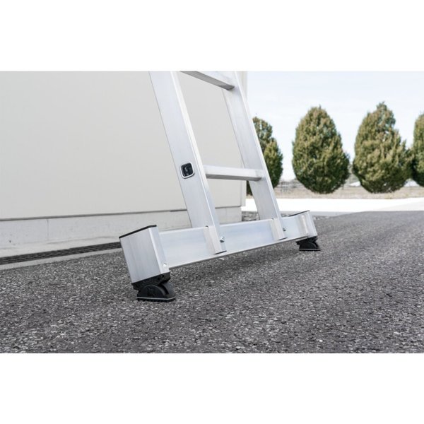 Günzburger Steigtechnik Sprossen-Glasreinigerleiter Satz mit nivello®-Traverse 2-teilig