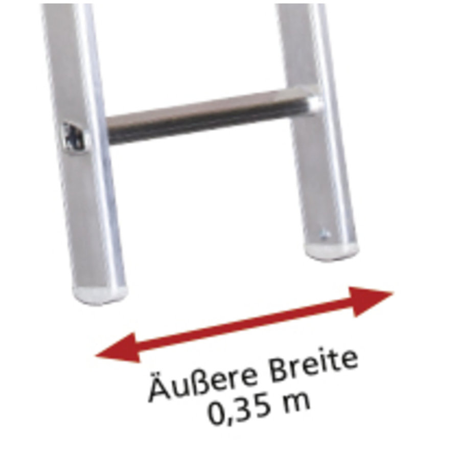 Euroline Alu-Sprossenanlegeleiter Nr. 201 1x11