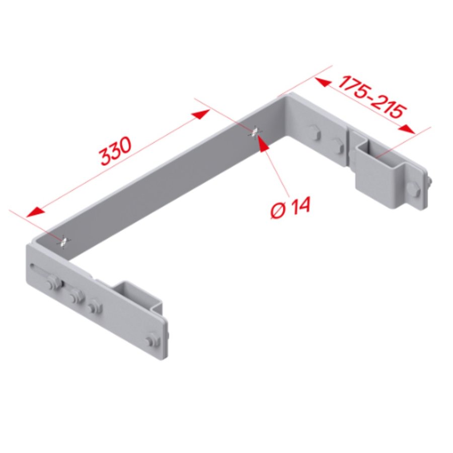 Hymer Wandhalter U-Form 175-215 mm