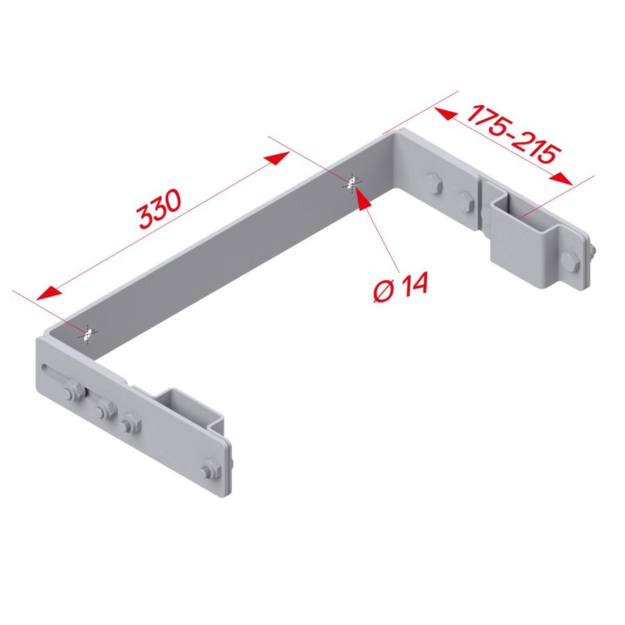 Hymer Wandhalter U-Form 175-215 mm