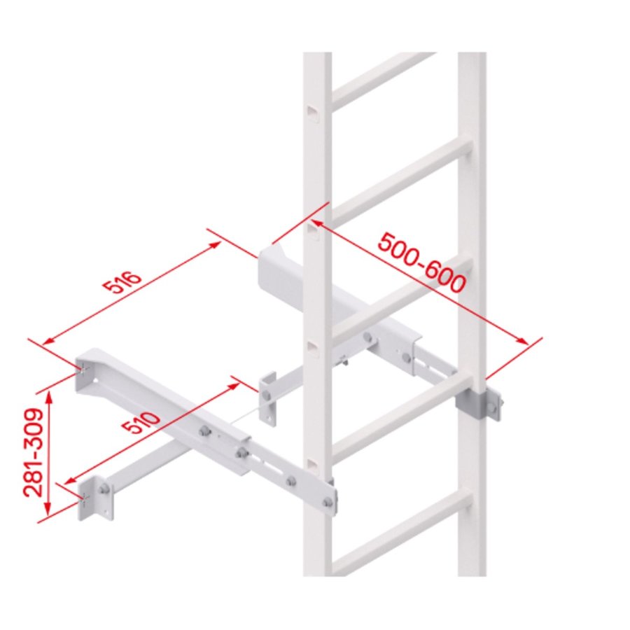 Hymer Wandkonsole verstellbar 500-600