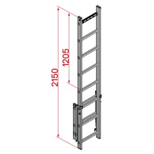 Hymer Einstiegshilfe, ausziehbar, Alu