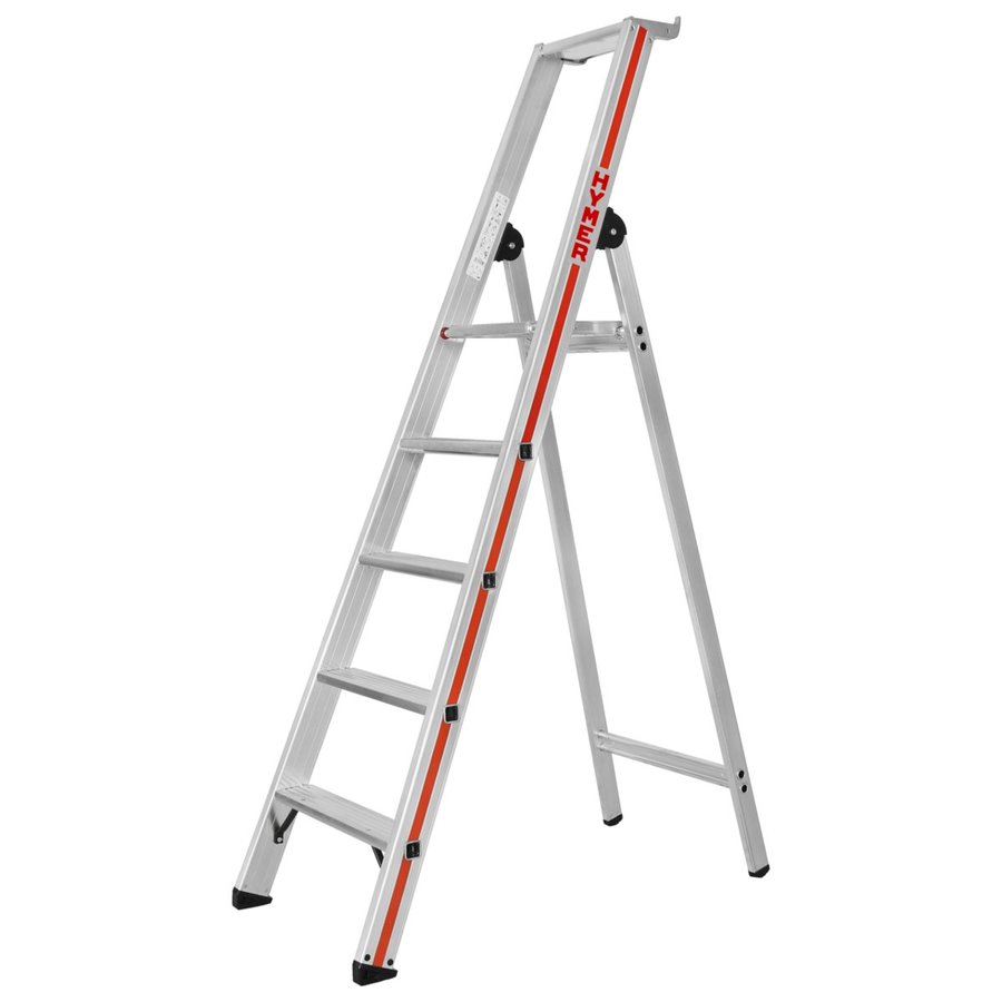 Hymer Stufenstehleiter mit Plattform, einseitig begehbar 5