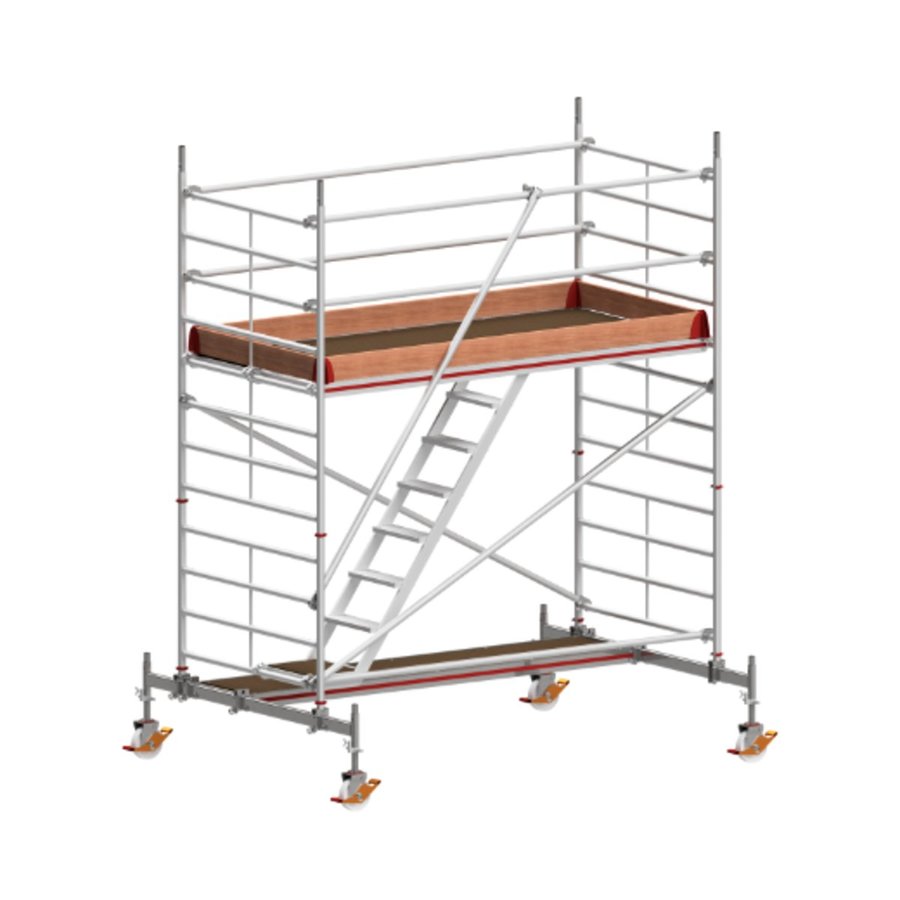 Hymer Treppen-Fahrgerüst mit Fahrtraverse Bühnenlänge 2,95 m, Rahmenteilbreite 1,50 m, Reichhöhe 4,60 m