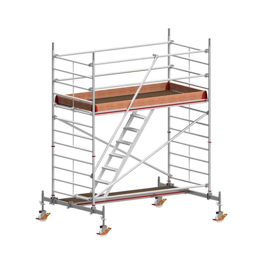 Hymer Treppen-Fahrgerüst mit Fahrtraverse Bühnenlänge 2,95 m, Rahmenteilbreite 1,50 m, Reichhöhe 4,60 m