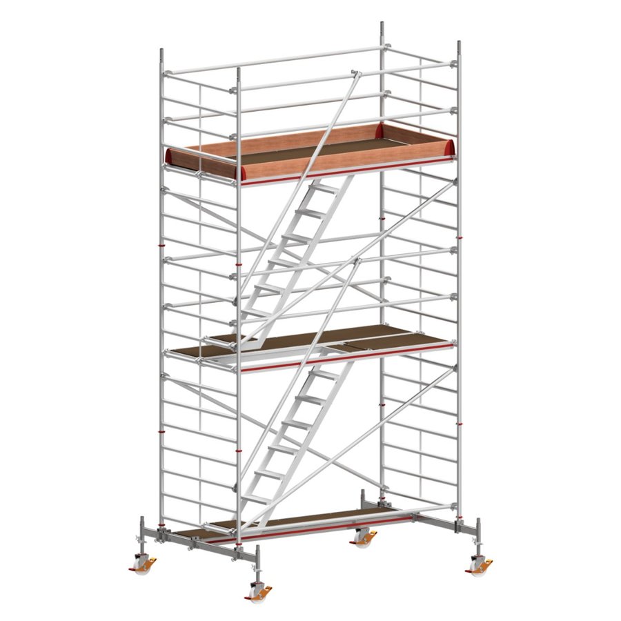 Hymer Treppen-Fahrgerüst mit Fahrtraverse Bühnenlänge 2,95 m, Rahmenteilbreite 1,50 m, Reichhöhe 6,60 m