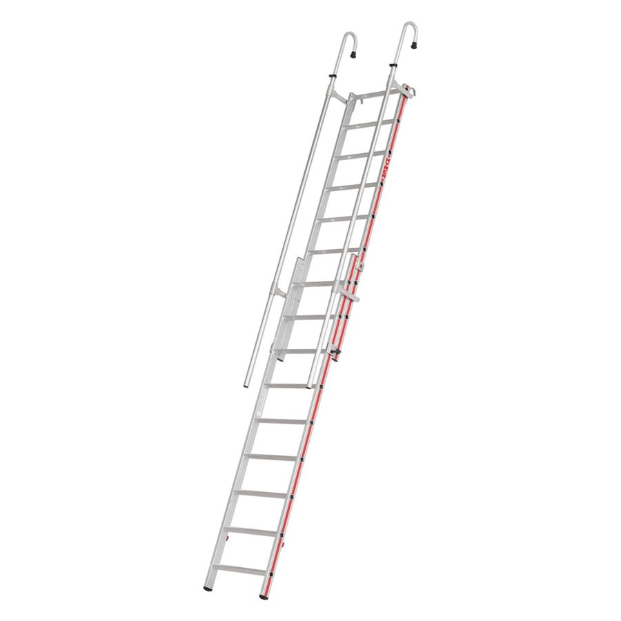 Hymer Einhänge-Schiebeleiter 2x9 mit beidseitigem Handlauf