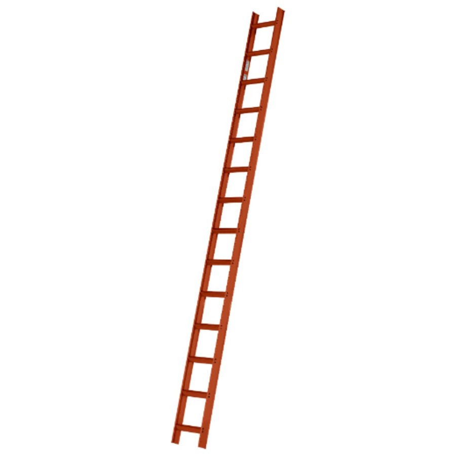 Hymer Dachauflegeleiter aus Aluminium, RAL 8004 ziegelrot beschichtet 14