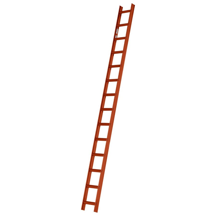 Hymer Dachauflegeleiter aus Aluminium, RAL 8004 ziegelrot beschichtet 14