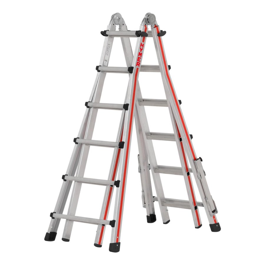 Hymer Teleskopleiter mit transportoptimierten Teleskopauslegern 4x6