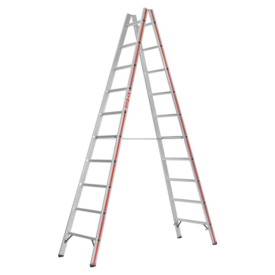 Hymer Sprossenstehleiter, beidseitig begehbar 2x10