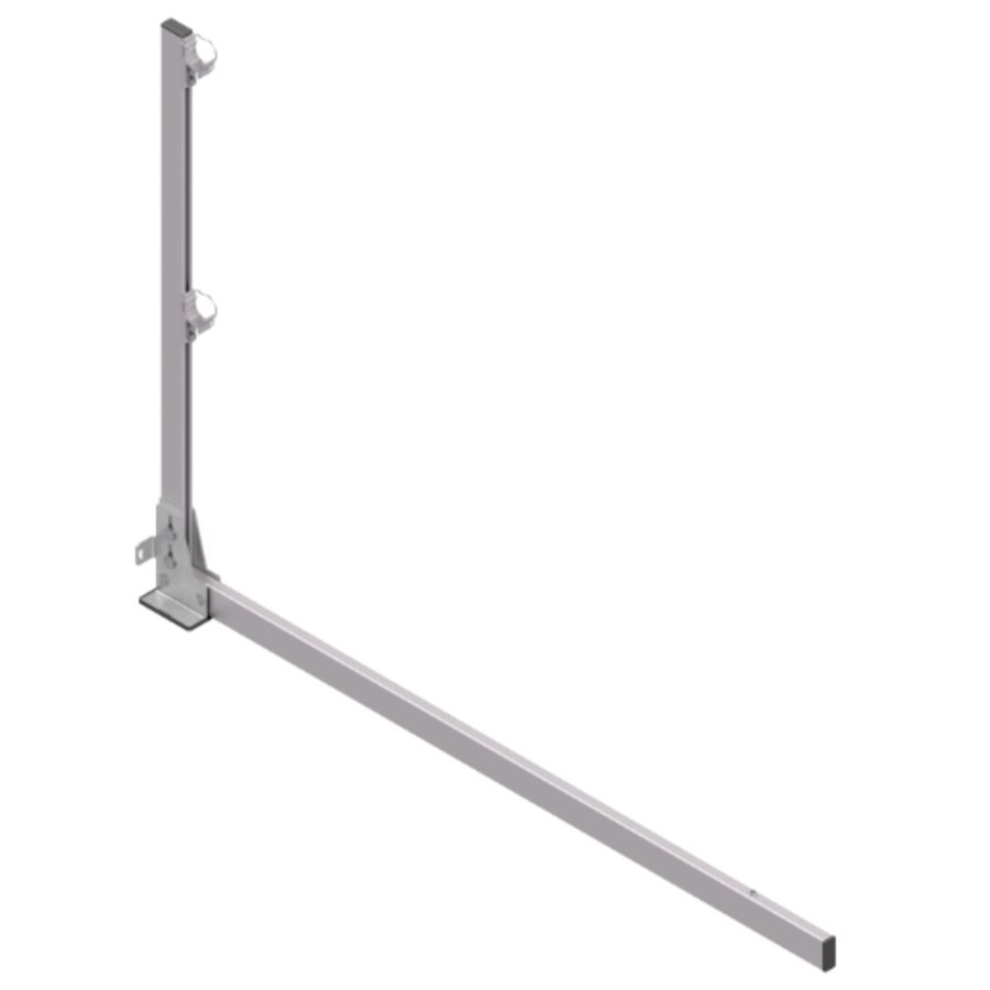 Hymer Pfosten, starr mit Ausleger 1.500 mm, Höhe 1.100 mm, Alu/Edelstahl