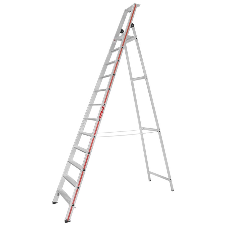 Hymer Stufenstehleiter mit Plattform, einseitig begehbar 12