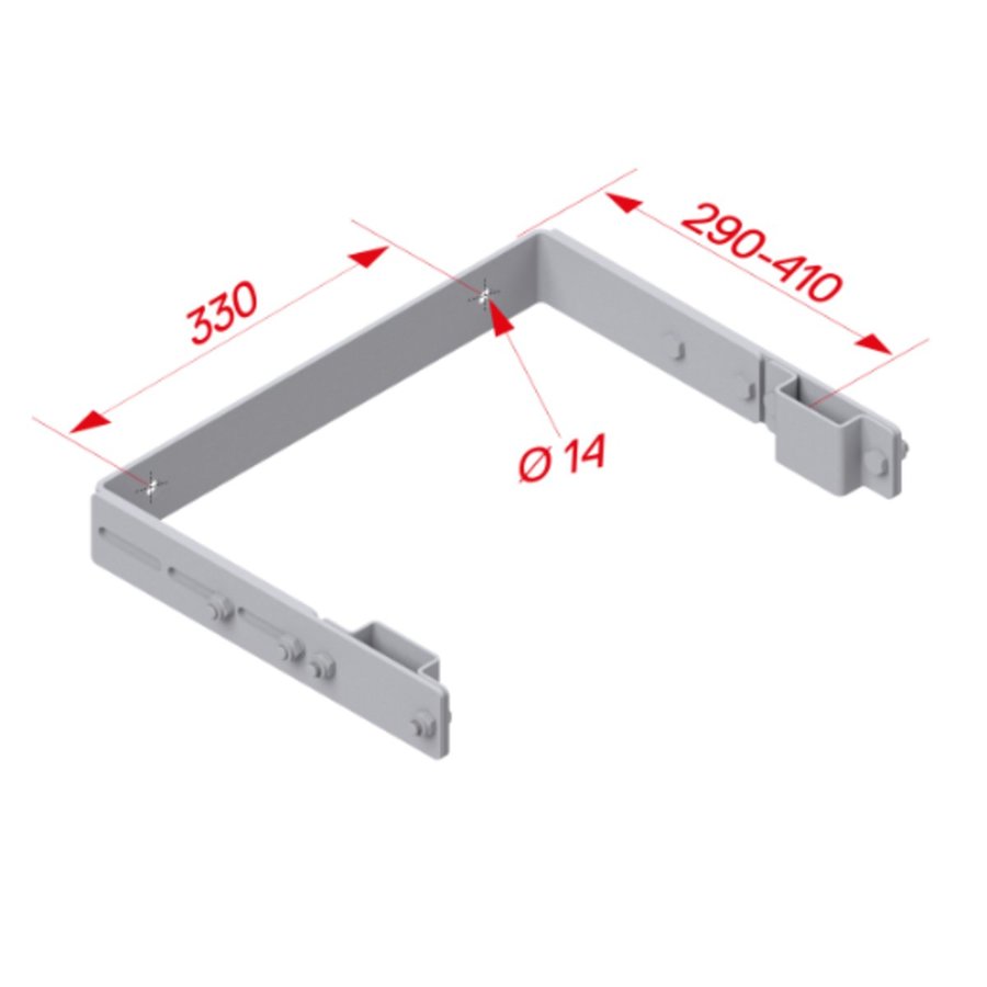 Hymer Wandhalter U-Form 290-410 mm