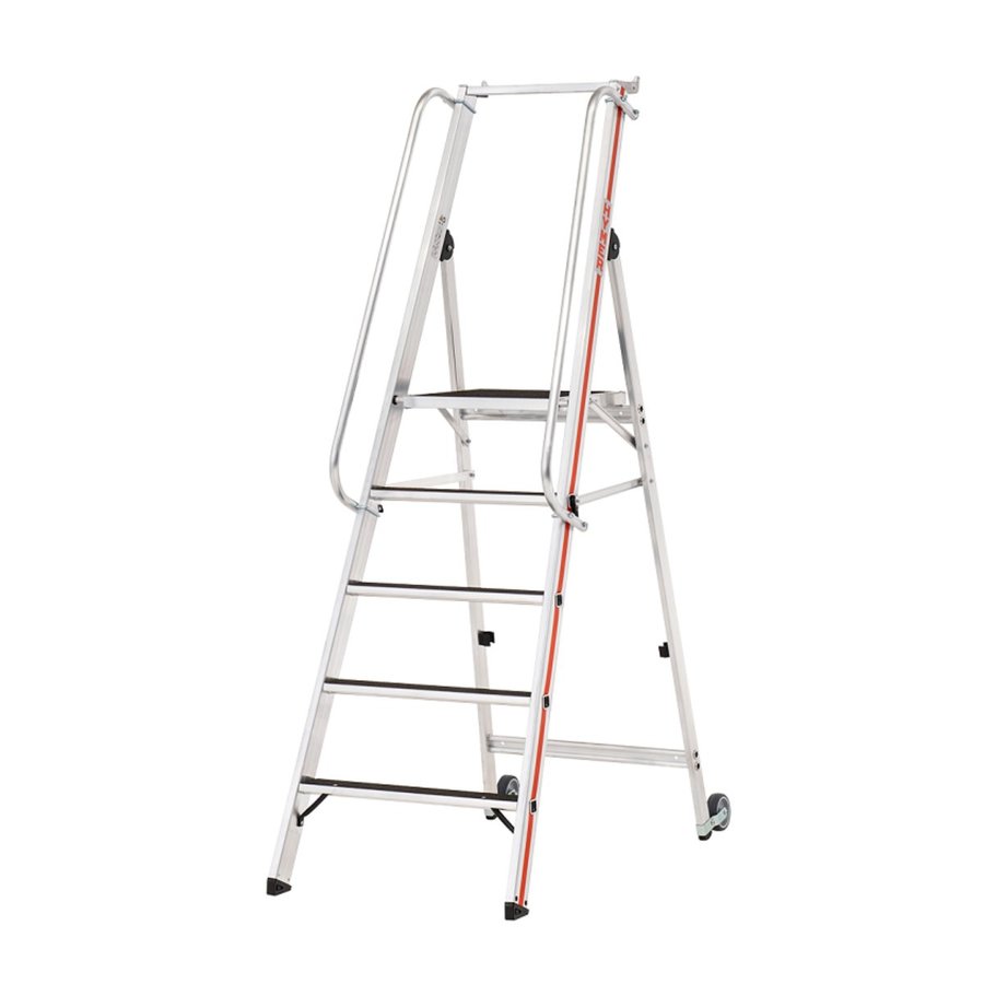 Hymer Plattformleiter R13 mit Kipprollen und langem Handlauf 5