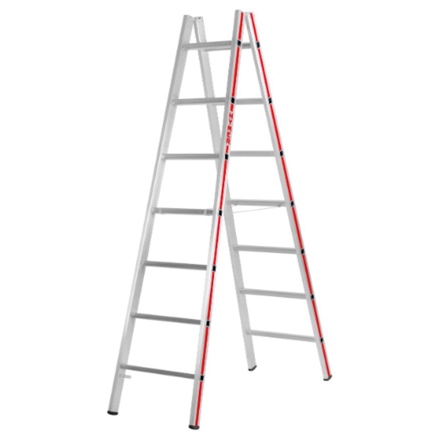 Hymer Sprossenstehleiter, beidseitig begehbar 2x7