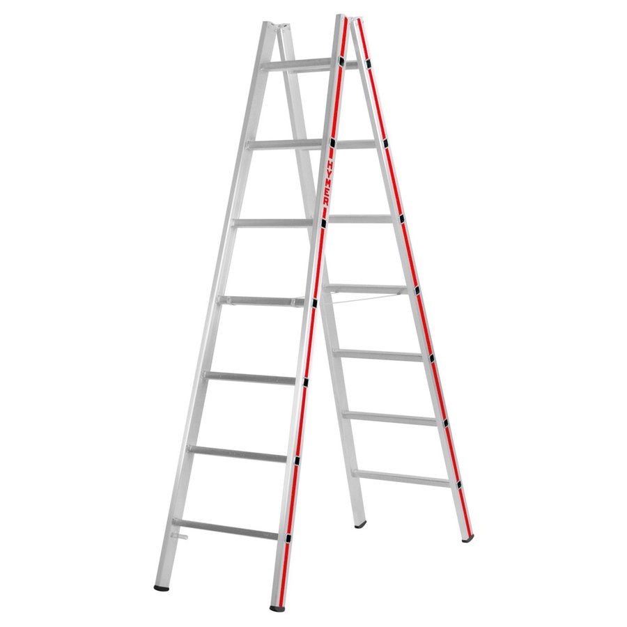 Hymer Sprossenstehleiter, beidseitig begehbar 2x7